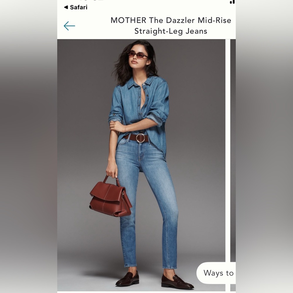 MOTHER The Dazzler Straight Leg Jeans in the Hairloom Wash